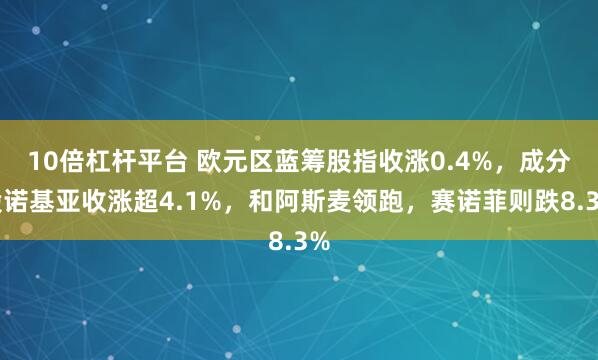 10倍杠杆平台 欧元区蓝筹股指收涨0.4%，成分股诺基亚收涨超4.1%，和阿斯麦领跑，赛诺菲则跌8.3%