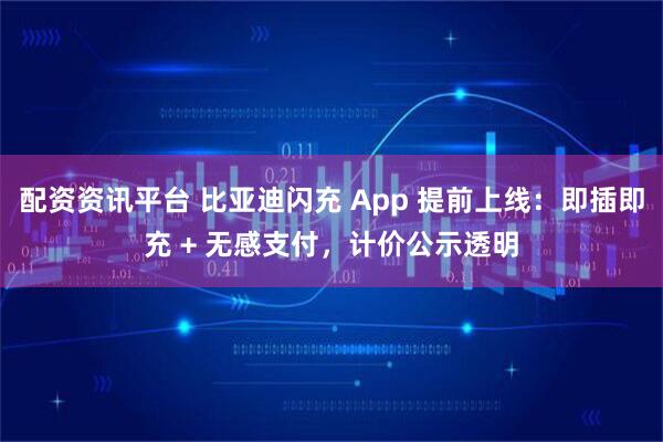配资资讯平台 比亚迪闪充 App 提前上线：即插即充 + 无感支付，计价公示透明